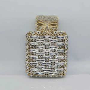 perfume bottle with diamond hand bag crystal bag