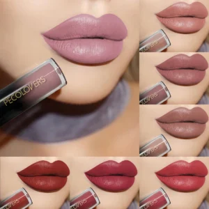 lipstick lip gloss makeup waterproof velvet non stick cup lip tint matte long lasting sexy red brown nude liquid lip stick
